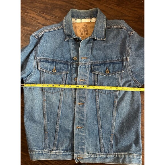Bon Jour Jacket Men’s Medium Blue Rancher Denim Jean Coat 90s Clean Y2K Rare - Picture 9 of 10